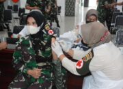 Antusias Prajurit Kodam I/BB Ikut vaksinasi ketiga (Booster) jenis Pfizer