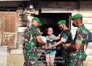 Batalion Yonif 122 kipan B/C,Di Jum’at Berkah Bagi-Bagi Paket sembako Ke Masyarakat”Dolok Masihol”