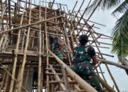 Pembinaan Teritorial Melalui Kerja Bakti Membangun Masjid Al Tahzir