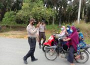 Polsek Kerumutan Giatkan Operasi Yustisi Agar Disiplin Protokol Kesehatan Bagi Warganya