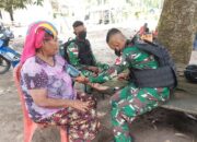 Satgas Pamtas RI-PNG YONIF 711/  Raksatama Memberikan  Pengobatan Gratis,Kepada Masyarakat  Di Perbatasan