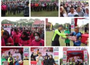 Sederhana dan Meriah”Kegiatan Fun Bike”Jalan Sehat juga Senam Massal Sempena Hari Bhayangkara ke 76 Polres Kuansing