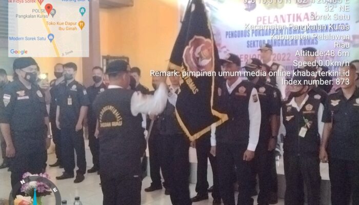 Ketua Pokdar Kamtibmas Resort Pelalawan Resmi Lantik Ketua Pokdar Kamtibmas Sektor Pangkalan Kuras.