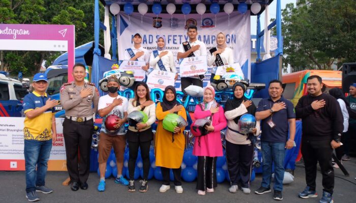 Antusias Warga Pekanbaru Ikuti Road Safety Campaign 2022 Ditlantas Polda Riau di Car Free Day