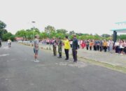 Komandan Latihan Mengambil Apel Olahraga Peserta Latsal Bela Negara