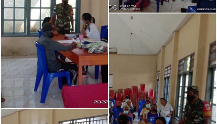 Babinsa Koramil 1312-05/Essang Dampingi Pelayanan Kesehatan Posyandu Lansia