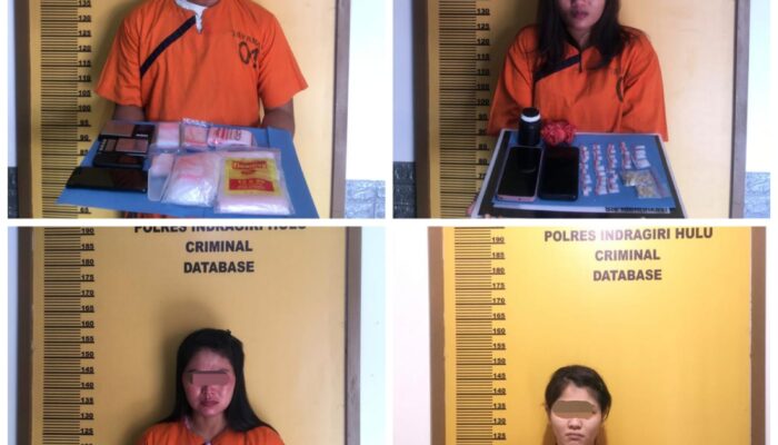 Telah Lama di TO, Brem dan 3 Wanita Pengedar Narkoba Dibekuk Polres Inhu