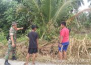 Kopda Haris Siregar Laksanakan Patroli di Wilayah Binaannya desa Beringin Mulya