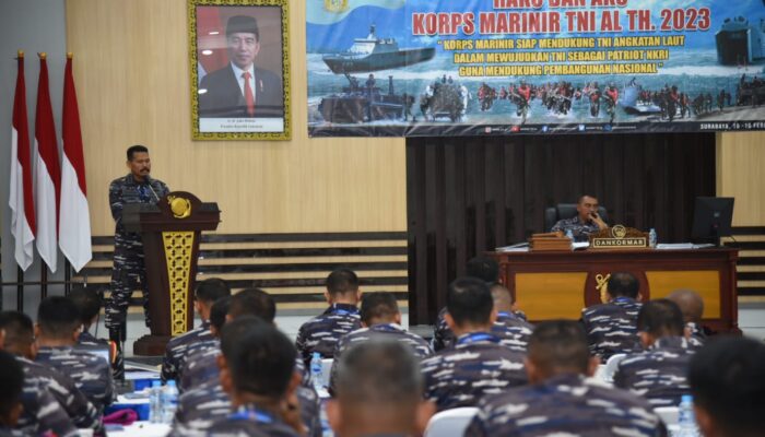 Kadepmar AAL Ikuti Rako Dan AKS Korps Maranir Tahun 2023