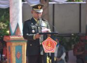 Danrem 081/DSJ Kolonel Inf H. Sugiyono Memimpin Upacara HUT ke-78 TNI di Madiun
