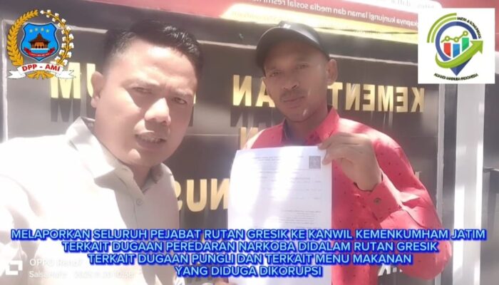 Karutan dan Staf Rutan Gresik Dilaporkan ke Kantor Wilayah Kemenkumham Jatim
