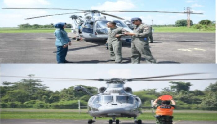 Pasops Lanal Palembang Pimpin Merplug Kedatangan Heli HS-1303 AS 565 MBe Panther