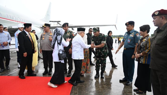 Kasdam I/BB dan Forkopimda Sambut Kunjungan Kerja Wapres RI di Tanjungpinang