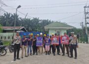 Pekerja Pabrik Jadi Sasaran Personil Satlantas Polres Pelalawan Edukasi Untuk Ikut Sukseskan Pilkada Damai