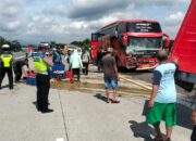 Satlantas Polres Boyolali Sigap Tangani Kecelakaan Beruntun di Tol Semarang-Solo