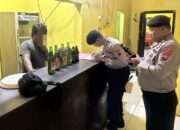 Optimalkan Kegiatan Kepolisian di Wilayahnya, 62 Botol Miras Diamankan