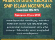 SMP Islam Ngemplak Boyolali Serukan Perayaan Kelulusan yang Bijak dan Islami