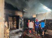 Gudang Pengeringan Kayu di Pekalongan Terbakar Kerugian Ditaksir Rp 50 Juta