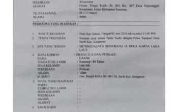 Kapolsek dan Kanit Sapeken Tarik Nafas, Laporan Juhari Ke BidPropam Polda Jatim Resmi Dilimpahkan Ke Polres Sumenep